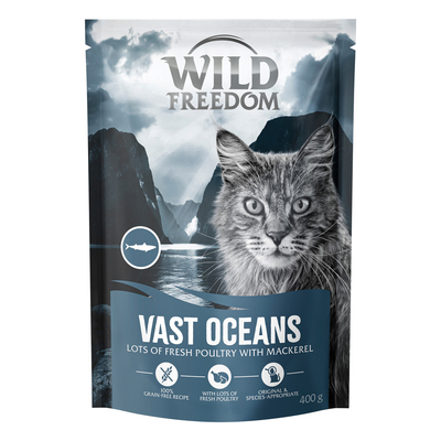 Wild Freedom Adult "Vast Oceans" met makreel - graanvrije receptuur - Nieuw Recept: 400 g - kattenbrokken