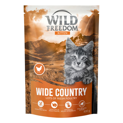 Wild Freedom Kitten "Wide Country" Gevogelte - graanvrije receptuur - Nieuw Receptuur: 400 g - kattenbrokken