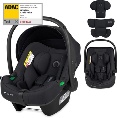 Lionelo Astrid i-Size Autostoel – ADAC 5-sterren – 40-87 cm – RWF – Memory Foam – Verstelbare hoofdsteun (7 cm) – Holmbergs gordels – Compatibel met ISOFIX-base & kinderwagen – i-Size norm – Licht & veilig