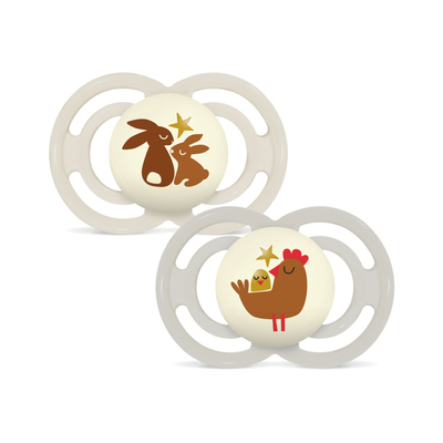 MAM Perfect Night Silikon Fopspeen Beige 6-16 mnd 2 stuks