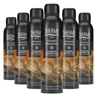 6x Therme Men Foaming Shower Gel Oriental Hammam 200 ml