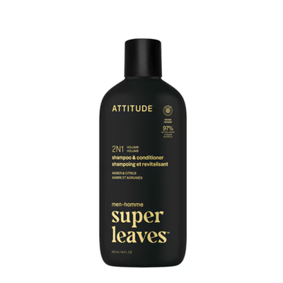 Attitude Super Leaves Men 2in1 Shampoo&Conditioner Volume Amber&Citrus 415 ml