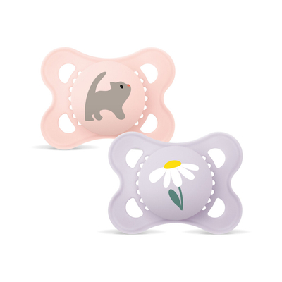 MAM Original Pure Silikon Fopspeen 0-6 mnd Roze 2 stuks