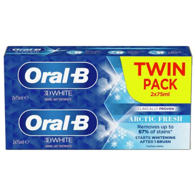 12x Oral-B Tandpasta 3D White 2x75 ml