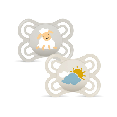 MAM Perfect Silikon Fopspeen Beige 0-6 mnd 2 stuks