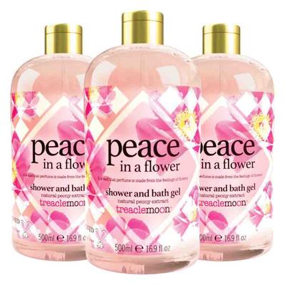 3x Treaclemoon Bad en Douchegel Peace In A Flower 500 ml