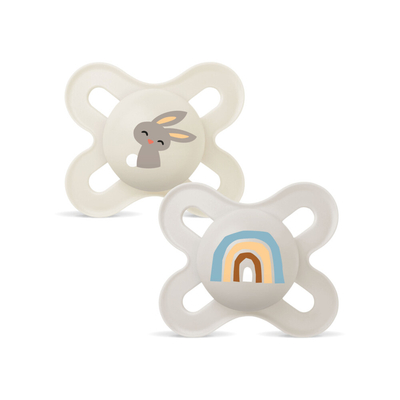 MAM Original Start Silikon Fopspeen 0-2 mnd Beige 2 stuks