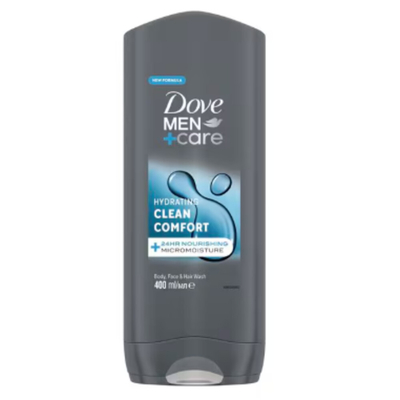 12x Dove Men+Care Clean Comfort Shampoo&Showergel 400 ml