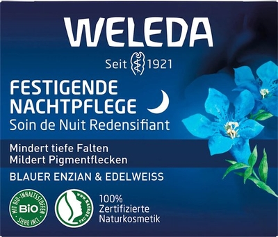 Weleda Nachtcrème verstevigende blauwe gentiaan & edelweiss, 40 ml
