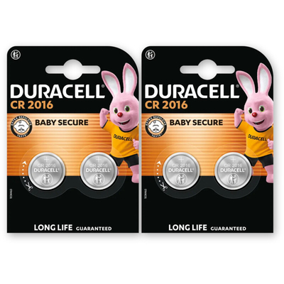 Duracell 2016 Lithium-knoopcelbatterij CR2016 2pk Batterijen 2 stuks