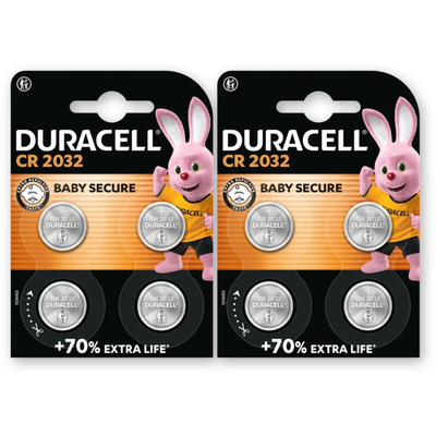 Duracell 2032 Lithium-knoopcelbatterij CR2032 2pk Batterijen 2 stuks