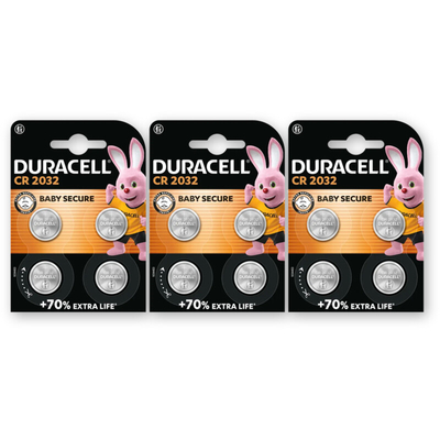 Duracell 2032 Lithium-knoopcelbatterij CR2032 3pk Batterijen 3 stuks