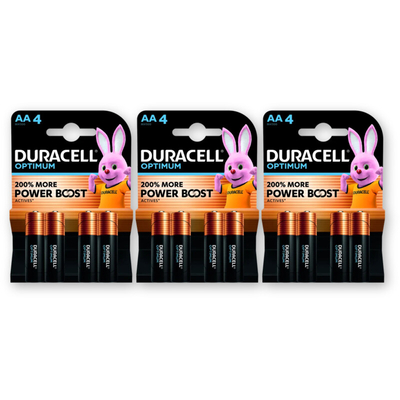 Duracell Optimum AA batterijen 3-pack Batterijen 3 stuks