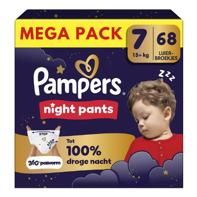 Pampers Baby Dry Night Pants  luierbroekjes maat 7 - 68 stuks
