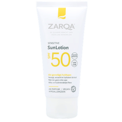 Gratis ZARQA toilettas | ZARQA Sensitive Sunlotion SPF50 - 50ml