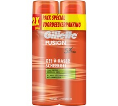 Gillette Gillette Fusion5 Scheergel 2x200ml Sensitive