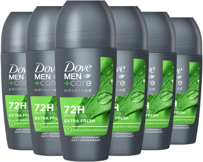 Dove Men + Care Anti-Transpirant Deodorant Roller - Extra Fresh - hard tegen zweet, zacht voor je huid - 6 x 50 ml