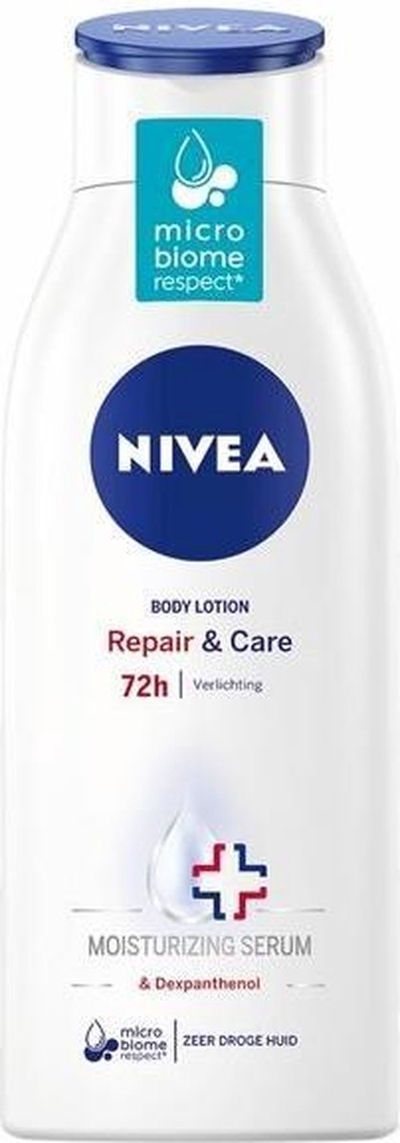 NIVEA Repair & Care Bodylotion - Body Care - Zeer droge huid - Hydrateert 72 uur lang - Bevat verzachtend panthenol - 3 x 400 ml voordeelverpakking