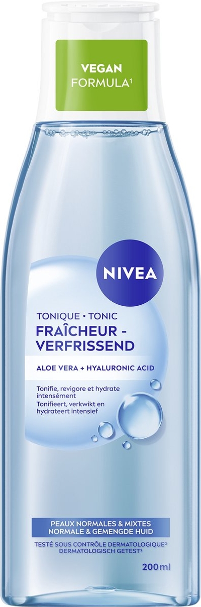 NIVEA Essentials Verfrissende Tonic Gezicht - Reinigingstonic - Toner Gezichtsreiniger Normale tot gemengde huid - Lotusextract - Vitamine E - 200 ml