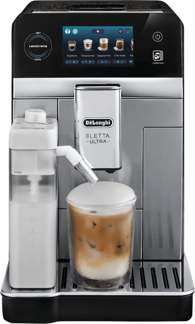 De’Longhi Eletta Ultra - volautomatische espressomachine met 50 recepten, LatteCrema Hot & Cool en Silent Technology - Metaal - ECAM470.85.MB