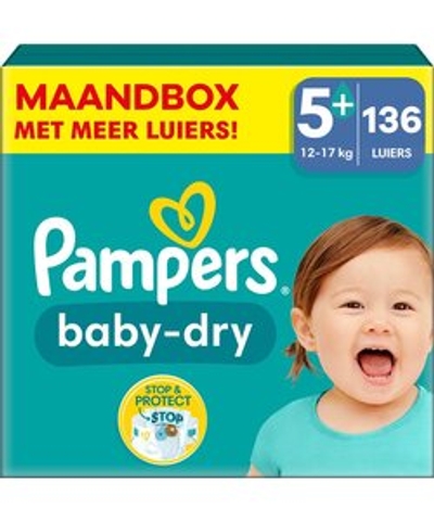 Pampers Baby Dry  luiers maat 5 plus - 136 stuks