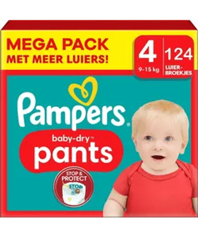 Pampers Baby Dry Pants  luierbroekjes maat 4 - 124 stuks