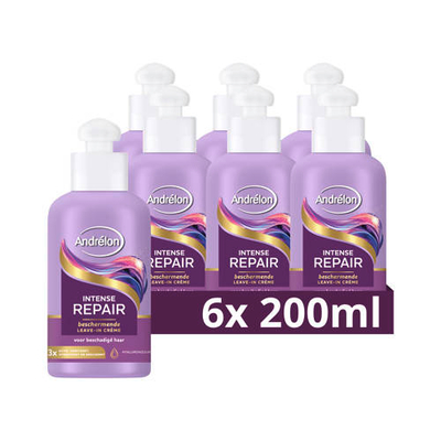Andrélon - Leave-in Haarcrème - Intense Repair - 6 x 200 ml