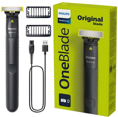Philips OneBlade QP1424/10 Trimmer en Scheerapparaat - Wet & Dry - 2 Opzetkammen