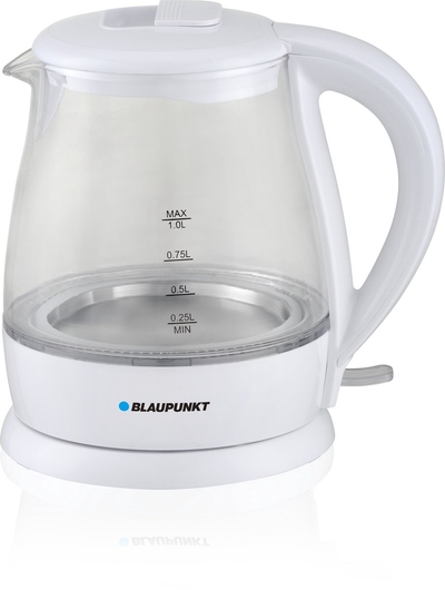Blaupunkt - Waterkoker 1L - Wit met LED verlichting  - EKG301 - Glas