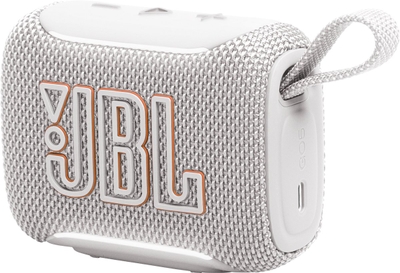 JBL Go 5 - Draadloze Bluetooth Mini Speaker – Voor Onderweg en Thuis – Sfeerverlichting - Draadloos Muziek Box – Boxje - 10 uur - IP68 - Waterdicht - Wit