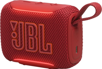 JBL Go 5 - Draadloze Bluetooth Mini Speaker – Voor Onderweg en Thuis – Sfeerverlichting - Draadloos Muziek Box – Boxje - 10 uur - IP68 - Waterdicht - Rood