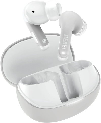 Fresh 'n Rebel Twins Fuse 2 - Draadloze oordopjes - Noise Cancelling oortjes met 36 uur speeltijd - Met Microfoon en App - Ice Grey