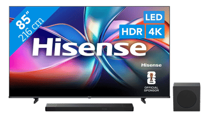 Hisense 85" QLED E7Q (2025) + Hisense AX3120Q