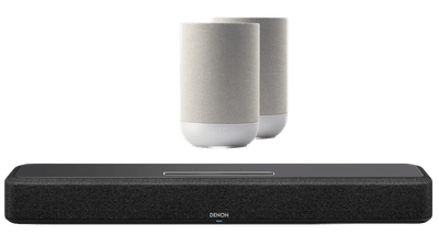 Denon Home Soundbar 550 + Denon Home 200 Zilver (2x)
