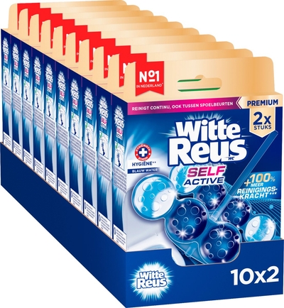 Witte Reus Self Active Hygiene Toiletblok 100g - WC blokjes  - 2x10 stuks