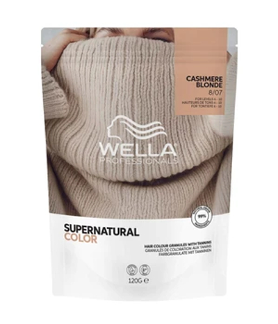 Wella Professionals Supernatural Color 8/07 Cashmere Blonde Professionele haarkleuring 120 g