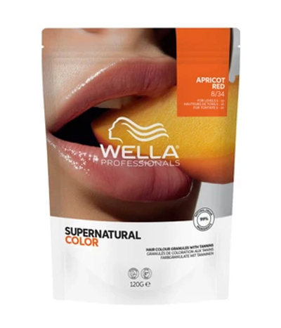 Wella Professionals Supernatural Color 8/34 Apricot Red Professionele haarkleuring 120 g