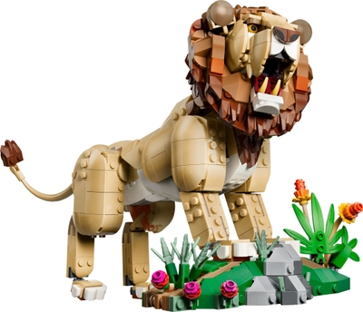 LEGO® Creator 3in1 Wilde Dieren: Majestueuze Leeuw Bouwset - Bouw een Leeuw, Leeuwin of 2 Welpen - Dierenspeelgoed voor Fantasierijk Spelen - Cadeau voor Kinderen Vanaf 9 Jaar - 31386