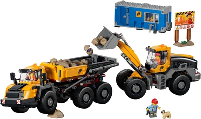 LEGO® City Kiepwagen en Voorlader - Bouwset met 2 Bouwplaatsvoertuigen en Draagbaar Bouwkantoor - Kinderspeelgoed - Leuke Cadeautip voor Jongens en Meisjes Vanaf 8 Jaar - 60494