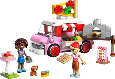 LEGO® Friends Pizzatruck - Bouwset voor Kinderen Vanaf 6 Jaar - Foodtruck voor Rollenspellen - 2 Minipoppetjes, Pizzaoven, Toppings en Hondenfiguur - Cadeautip voor Meisjes en Jongens - 42694