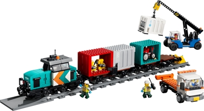 LEGO Containertrein met kraan en vrachtwagen