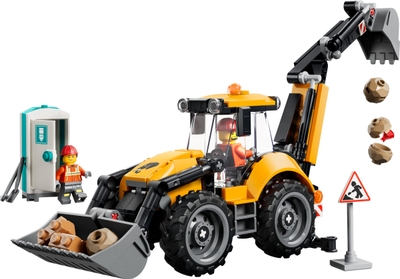 LEGO® City Gele Graaflaadmachine met Werkende Laadschop en Graafarm - Bouwspeelgoed voor Kinderen die van Trucks en Bouwsets Houden - Cadeautip voor Jongens en Meisjes Vanaf 7 Jaar - 60480