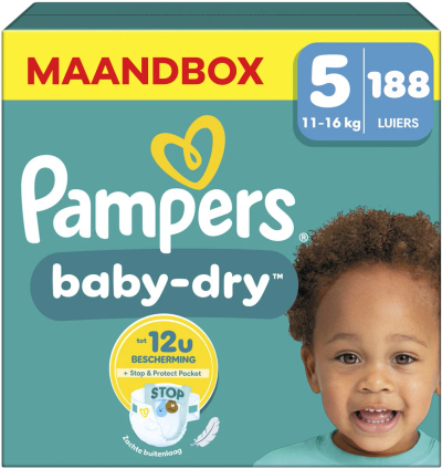 Pampers Baby Dry  luiers maat 5 - 188 stuks