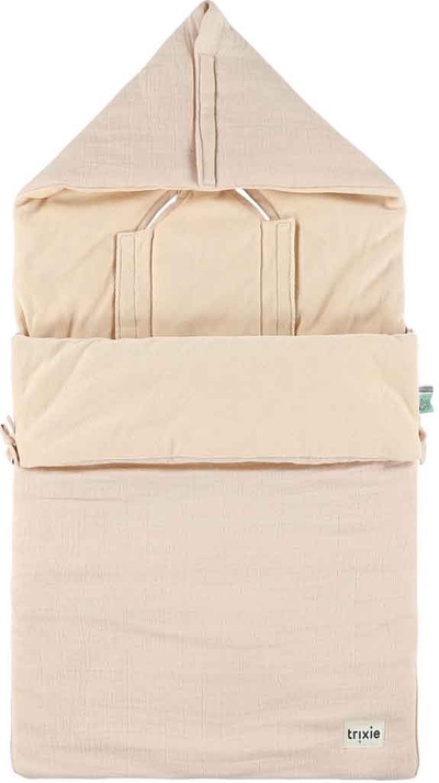 Trixie voetenzak baby - Bliss Blossom roze autostoel kinderwagen.