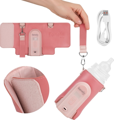 Lionelo Thermup Go Evo Flessenwarmer - Mobiel - 5 Temperatuurniveaus - USB-C Opladen - Tot 9 Uur Warmte - Geschikt voor Glas en Plastic