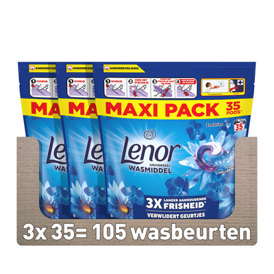 Lenor Pods Zeebries wascapsules gekleurde was - 105 wasbeurten