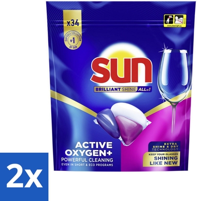 Sun All in 1  vaatwastabletten  - 2 wasbeurten