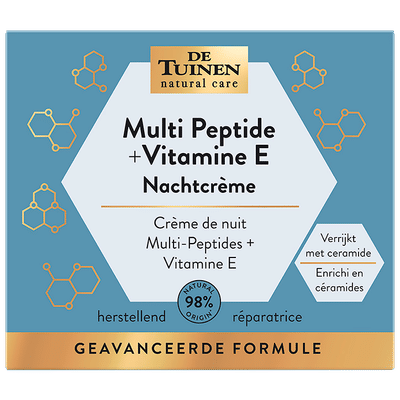 1+1 gratis | De Tuinen Multi Peptide + Vitamine E Nachtcrème - 50ml