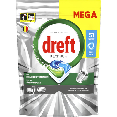 Dreft Platinum Originial vaatwastabletten  - 51 wasbeurten