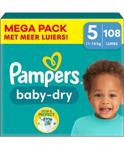 Pampers Baby Dry  luiers maat 5 - 108 stuks